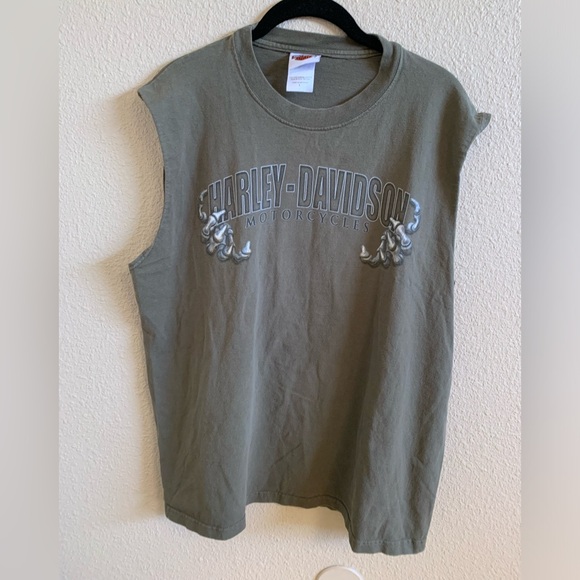 Harley Davidson Sleeveless TShirt 🌴 - Picture 1 of 6